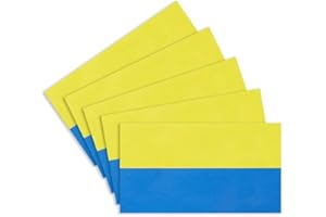 CANTENDO 5Pcs Ukraine Flag Decal Sticker - Ukrainian Flag Reflective Vinyl Car Stickers - for Car Window Bumper Waterproof Sticker (2.5 x 4.5 Inch)