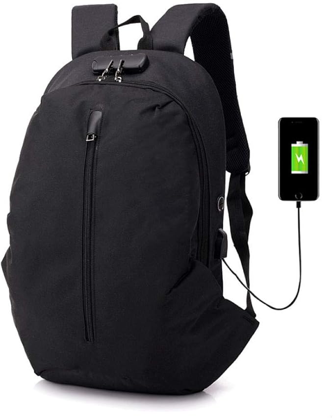 Étanche Sac À Dos Hommes Charge USB Anti Voleur Sac À Dos Casque Interface Port Verrouiller