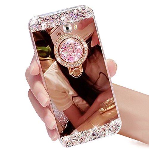 Galaxy C9 Pro Case,Vandot Luxury Crystal Rhinestone Soft TPU Rubber Bumper  Ultra Thin Slim Fit 3D Bling Diamond Glitter Mirror Makeup Case Cover