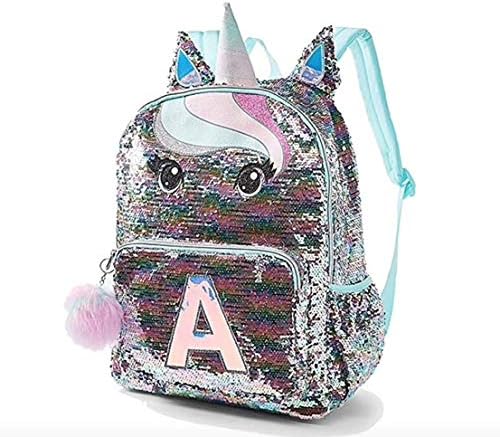 flip sequin initial backpack