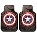 Yupbizauto 8 Pieces Marvel Comic Captain America Car Seat Covers Floor Mats and Steering Wheel Cover Set with Air Freshener