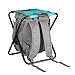 Wacces Multi-Purpose Backpack Chair/ Stool with Cooler Bag for Hiking/Fishing/Camping/Picnicking without Backrest - Gray-Blue