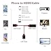 Phone to HDMI Cable, bossblue Lightning Digital AV Adapter for iPhone Samsung iPad Android Smartphones to Mirror on HDTV Projector- 3.3 ft