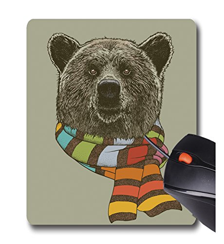 AOFFLY Rachel Caldwell - Bear Scarf - Non-Slip Rubber Mousepad Gaming Mouse Pad