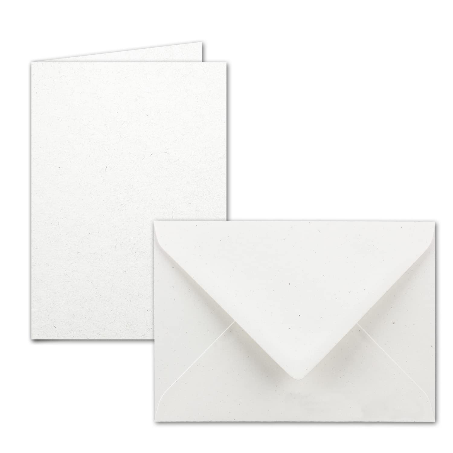 ARTOZ Greenline Series Double Cards DIN B6 and Envelopes Wet Seal Colour: Birch (White / Cream White) Pack of 50