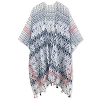 Spicy Sandia Swimsuit Cover ups for Women with, Chevron Navy, Size One Size