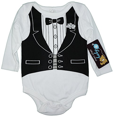 THE FORMAL TUXEDO Funny Baby Boy Girl Unisex Novelty Costume Onesie - Bodysuit