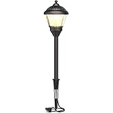 GOODSMANN Pathway Light 1.5W LED Outdoor Low Voltage Landscape Lighting 100 Lumen Hardwired Path Lights 3000K Warm White Meta