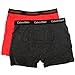 Calvin Klein Little/Big Boys' Assorted Boxer Briefs (Pack of 2) (Large / 12-14, Orange/Charcoal)