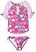 Hatley Girls' Crazy Hearts Rash Guard Set