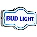 Bud Light Budweiser Bar - Reproduction Vintage Advertising Marquee Sign - Battery Powered LED Neon Style Light - 17 x 10 x 3 Inches