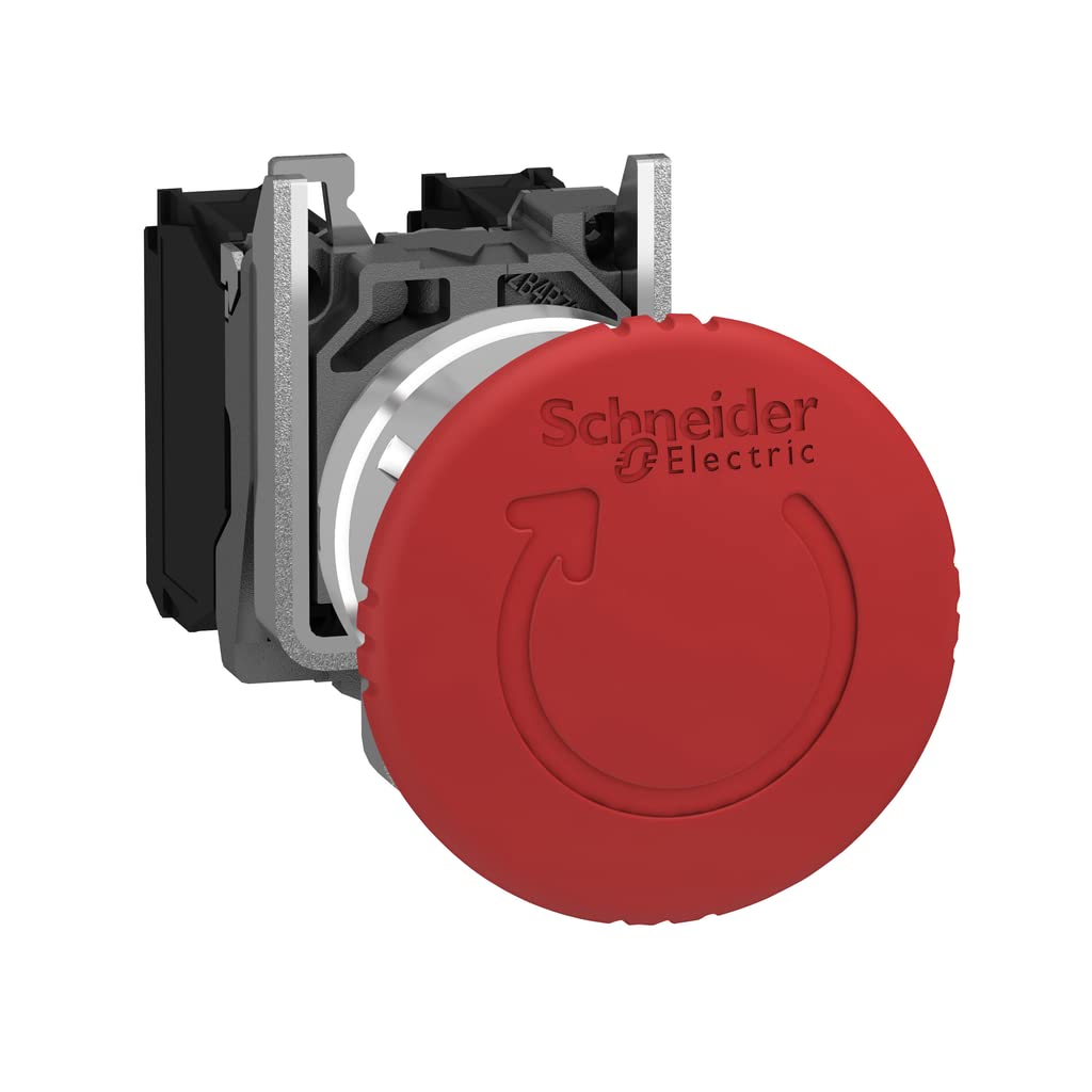 Schneider Electric Red Ø40 Emergency stop, switching off Ø22 latching turn release 2NC+1NO