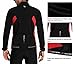 Baleaf Men's Full Zip Long Sleeve Thermal Cycling Jersey Windproof Jacket Black Red Size XL