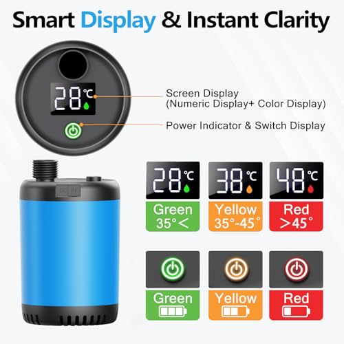 Portable Camping Outdoor Shower, 10000mAH Rechargeable Electric Pump 5 gal Collapsible Bucket Intelligent Digital Display 5 Shower Modes IPX8 Waterproof for Hiking, Travel, Pet Bath, Beach, RV