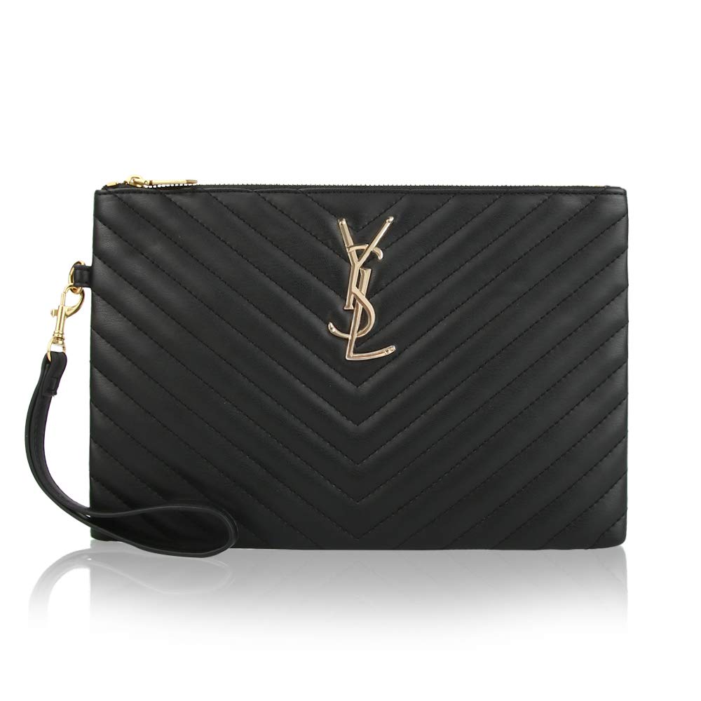 white designer clutch bag