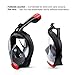 HENGBIRD Snorkel Mask with Detachable Camera Mount, Foldable Easybreath Full Face Scuba Mask Snorkeling Mask with 180° Panoramic View Anti-Fog Anti-Leak - 2018 Latest Upgrade Snorkel Set