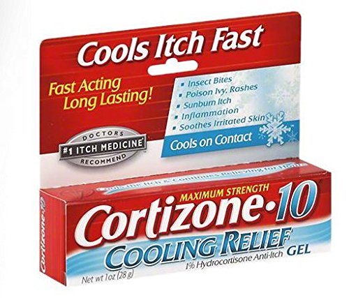Cortizone 10 Hydrocortisone Anti-Itch Cool Relief Gel 1 oz(pack of 2)