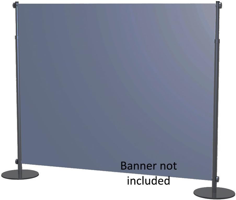 Amazon Com Adjustable Height Banner Stand W Round Bases Black