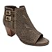 Vionic Womens Chryssa Open Toe Bootie Greige Boot - 9