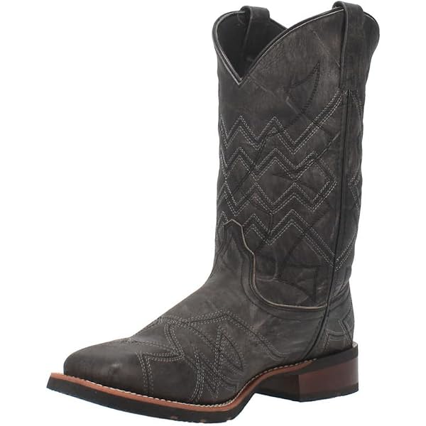 Laredo Men's Winfield Western Boot - Leather Square Toe Boots, Stockman Heel, Pull-On Design