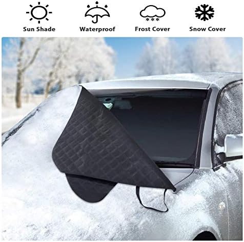 Patekfly Car Frost Cover Universal Car Front Window Snow Cover, Windscreen Sunshade Cover Frost Cover Snow Cover Windshield Dust Sun Shade Car whit Three Powerful Magnets