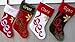 Personalized Christmas Stockings Velvet Red Body/White Cuff Ribbon