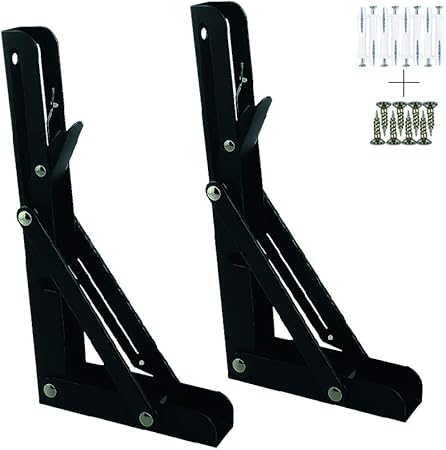 Kkyy Folding Shelf Brackets Heavy Duty L Decorative Corner Brace