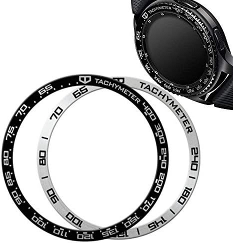 2 x KSR King Bezel for Samsung Gear S3 & Galaxy Watch 46 mm. Smart Watch Cover Inovative tachymeter bezel. (Aluminium film to stick on).