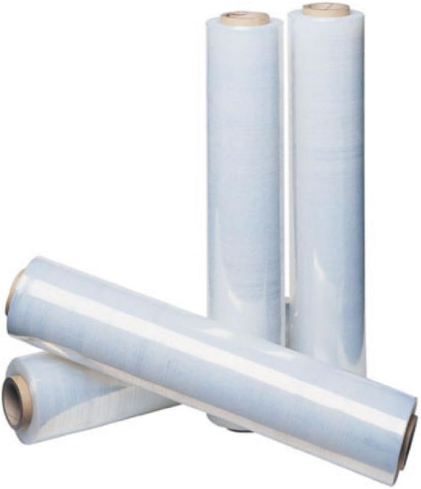 6 Large Rolls Of Clear Pallet Stretch Wrap Size 400mm WIDE X 250