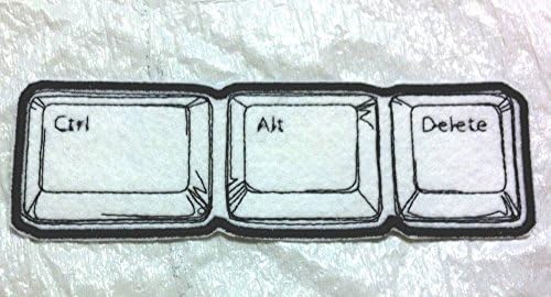 CTRL ALT DELETE Embroidered Iron on Patch - 7.25" X 2.25" - Geeky - Techno