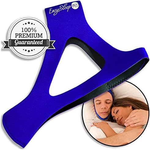 EasySleep Pro Large Adjustable Stop Snoring Chin Strap (Blue)