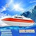 SZJJX RC Boat Remote Control Racing Boat High Speed Electric 4 Channels for Pools, Lakes and Outdoor Adventure for Kids JX802 (Orange)