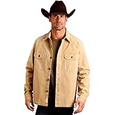 Stetson Western Jacket Mens Canvas Button XL Camel 11-097-0119-7001 BR