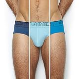 C-IN2 Men's 3pk Lns Profile Brief, Whiskey Blue, Small