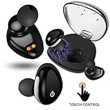 True Wireless Earbuds Touch Control,SHUUA Bluetooth V4.2 Headset with Mic Charging Case Waterproof Sweatproof Mini Twins Earphones Dual In-Ear Earpiece for iPhone X 8 7 Plus IOS