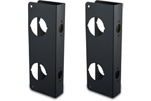 SUMBIN Door Guard Reinforcer for Extra Security to Your Home and Prevent Unauthorized Entry, 2-3/8 Backset and 5-1/2 Door Hole, Repair Doors in Black Finish 2 PCS