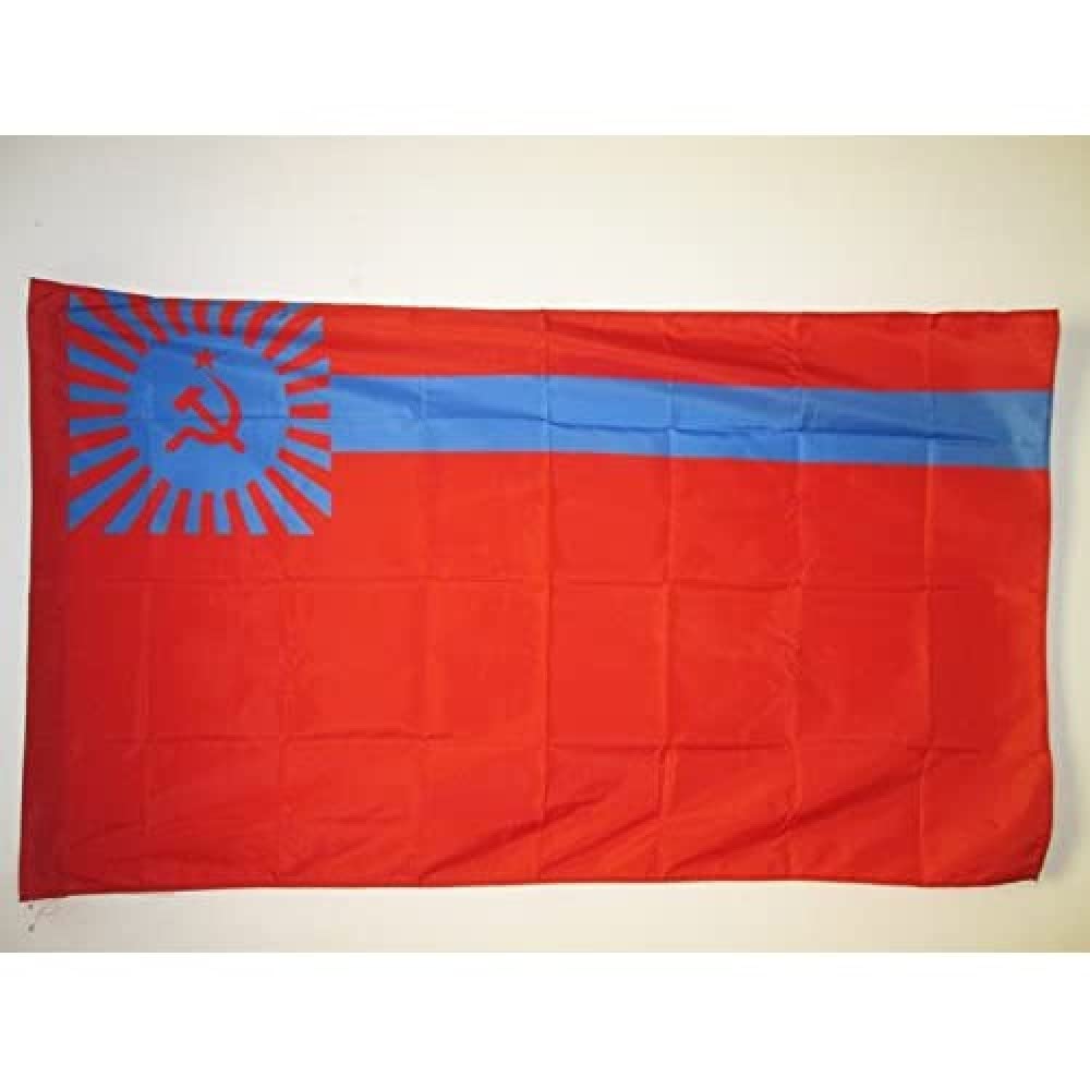 AZ FLAG - Georgian Soviet Socialist Republic Flag - 3x5 Ft - Georgia SSR Banner with Sleeve - 100% Polyester - Fade Resistant - Vivid Colors - 3' x 5' Feet - 150x90 Cm