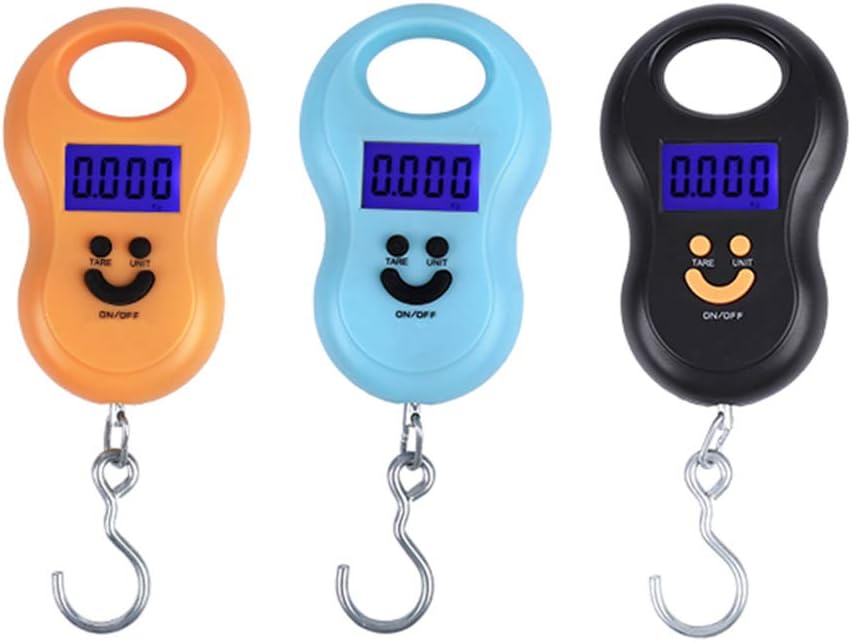 Mengshen Travel Digital Luggage Scale Crane Suitcase Weighting Scale Steelyard 110lb /50kg Mini Portable Travel Hanging Hook Scale Backlit LCD Display for Home Farm Factory Hunting Outdoor Orange - Image 3