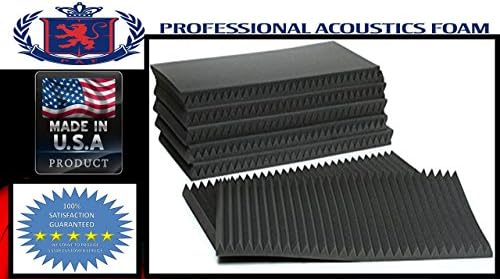 Professional Acoustics Foam 2" Studiofoam Wedges - 2'x4' 12-pack, Charcoal