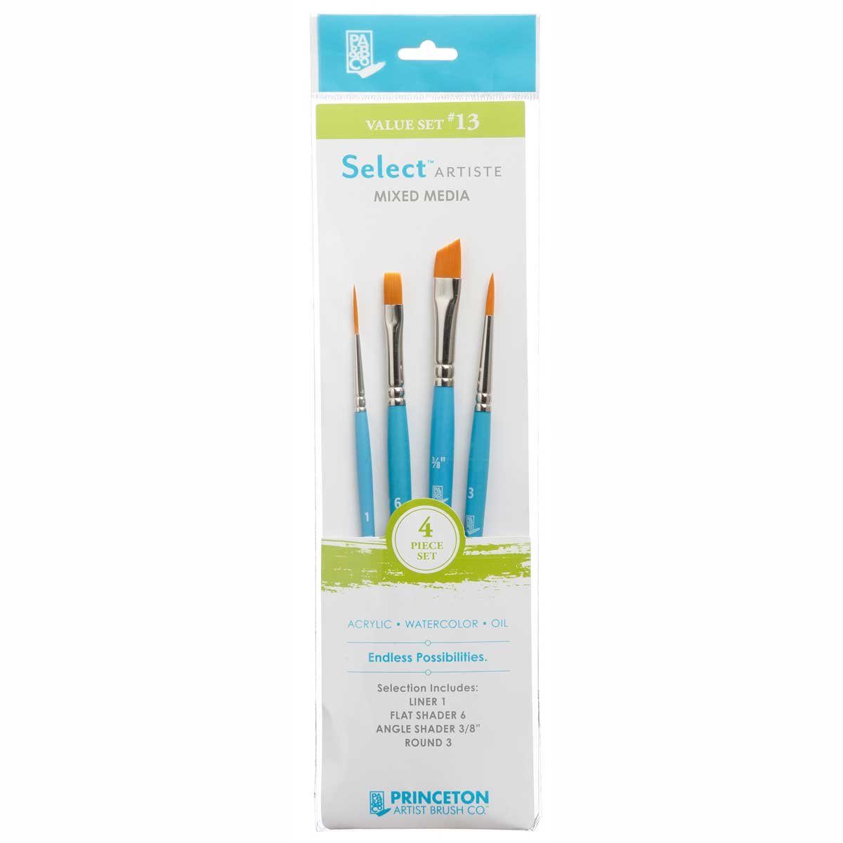 PRINCETON ARTIST BRUSH CO. Synthetic Artist Brush Set, 13-4