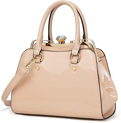 Beige patent leather purse Clearance