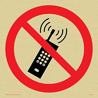 Viking Signos Pv54 S10 G Funda Para Telefono Plastico Rigido Y Prohibido Simbolo Senal Oro 100 Mm H X 100 Mm W Amazon Es Amazon Es