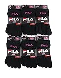 Fila Children Boys - Girls Skele Toes, Toe Socks 6 Pairs! Sock Size 6-8 Shoe Size 10 1/2 - 4 (Five Toes) *Color of the Fila Word May Vary*