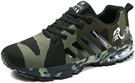 Men's Breathable Knit Athletic Shoes Womens Solf Lightweight Running Sneskers Outdoor Workout Gym Tennis