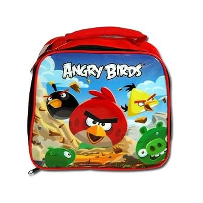 Back to School Combo - Hottest Angry Birds Insulated Lunch Bag and Elmo Water Bottle Set