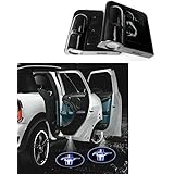 Soondar® Car Logo Ghost Shadow Emblems Wireless Door Sensor Lights No Drill Type Led Laser Door Shadow Light Welcome Projector Lamp 2 Qty Pack (Mustang) - No Drilling Required