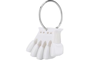 ZETILING Nail Color Card, 50 Pcs Nail Art Practice Tips, Manicure Polish Gel Display Tool (1# White)