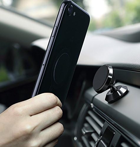 Magnetic Car Mount Holder, Universal Stylish 360° Rotation Car Phone Holder, Dashboard Mount, Cell Phone Car Cradle for Any Phones, GPS or Light Tablets, iPhone 8 / 7 / 6 / 5 Galaxy S7 / S6 By GeminiS