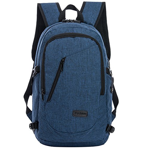 Anti theft business water resistant polyester laptop backpack wit…