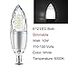 Rayhoo E12 Base LED Candelabra Light Bulbs Dimmable, 10 Watts Incandescent 80-100W Bulb Equivalent, Cool White 6000K, 3 Pack